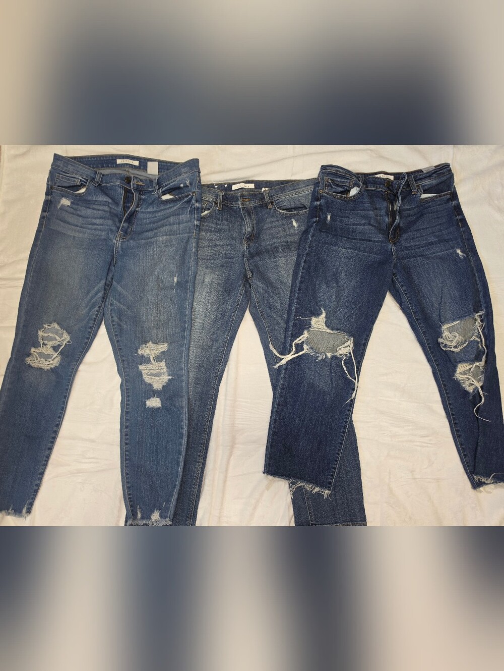 Bundle of 3 pairs of Eunina distressed jeans for $50!